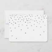 Chiffres Confetti Argent Mariage RSVP (Dos)