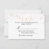 Chiffres Confetti Classé Mariage Script RSVP (Devant)