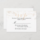 Chiffres Confetti Classé Mariage Script RSVP (Devant / Derrière)