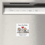 Chiffres de bâton Magnet Réservez la date (In Situ (Lave-vaisselle))