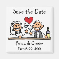 Chiffres de bâton Magnet Réservez la date