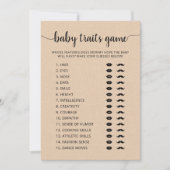 Chiffres de bébé jeu Baby shower partie Carte (Devant)