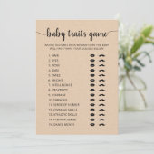 Chiffres de bébé jeu Baby shower partie Carte (Debout devant)