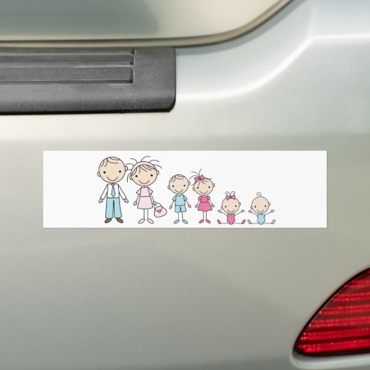 Chiffres de la famille Stickers pare-chocs (En voiture)
