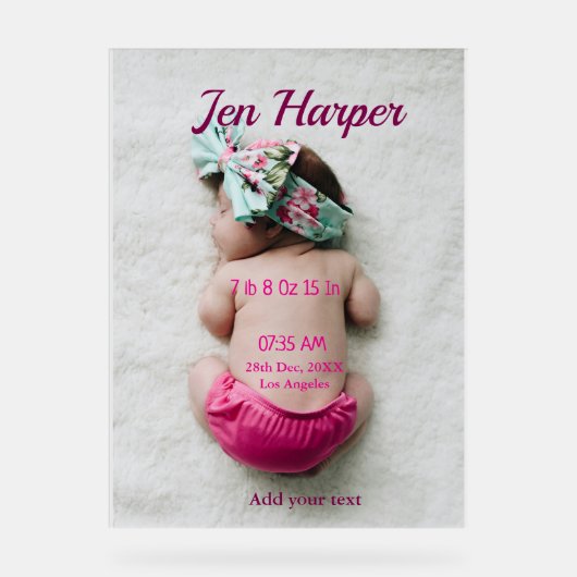 Chiffres de naissance bébé ajouter nom lieu date d (Recto)
