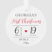 Chiffres de naissance de Noël du bébé (dos)