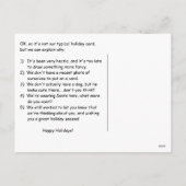 Chiffres de Noël Carte postale de vacances (Dos)