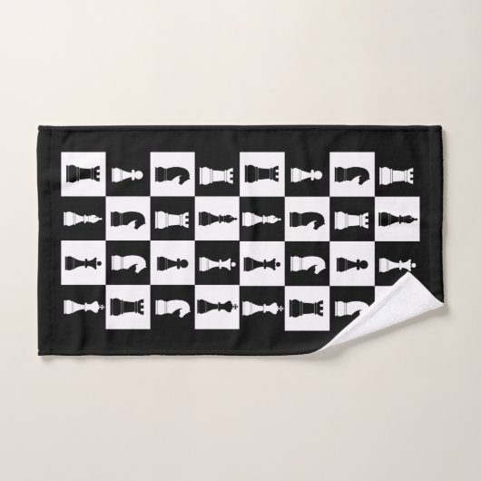 Chiffres Du Jeu D'Échecs Noir Et Blanc (Serviette à main)