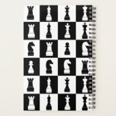 Chiffres Du Jeu D'Échecs Noir Et Blanc Nom Du Moti (Dos)