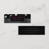 Chiffres métalliques chic Motif Étiquette noir (Devant / Derrière)