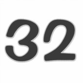 Chiffres noirs Autocollants Numéro de maison/poube (Devant)