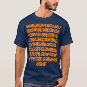 Chiffres Orange Lettres T-shirt funky