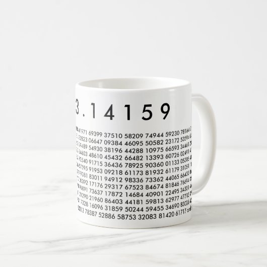 Chiffres pi 3.14159 Mathématiques Love Pi Day Mug (Devant droit)
