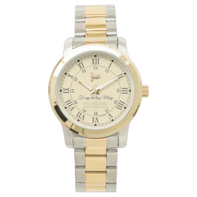 Chiffres romains classiques Montre Or (devant)