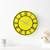 Chiffres romains noirs Horloge ronde du Motif fron (Maison)