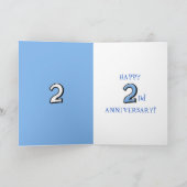 Chiffres Silly 2 carte bleue Anniversaire (Intérieur)
