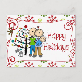 Chiffres Stick Carte postale Famille Joyeux Vacanc