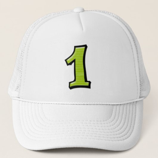 Chiffres stupides 1 Casquette vert (Devant)