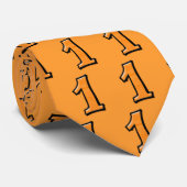 Chiffres stupides 1 Cravate orange (Roulé)