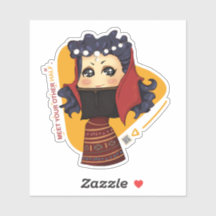 chignon fille Sticker