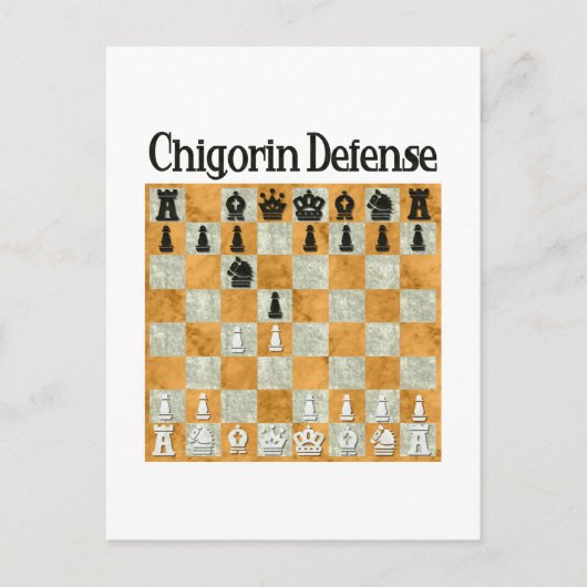 Chigorin Defense Briefkaart (Voorkant)