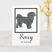 Chih Tzu Chien Silhouette Pet Carte de Sympathie (Fleur jaune)