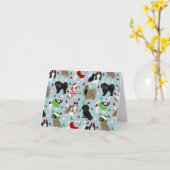 Chih Tzu Chiens Carte de Noël (Fleur jaune)