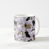 Chih Tzu Chiens Paws et os Café Mug (Devant droit)
