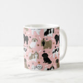 Chih Tzu Chiens Paws et os Café Mug (Devant droit)