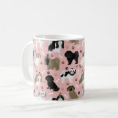 Chih Tzu Chiens Paws et os Café Mug (Devant gauche)