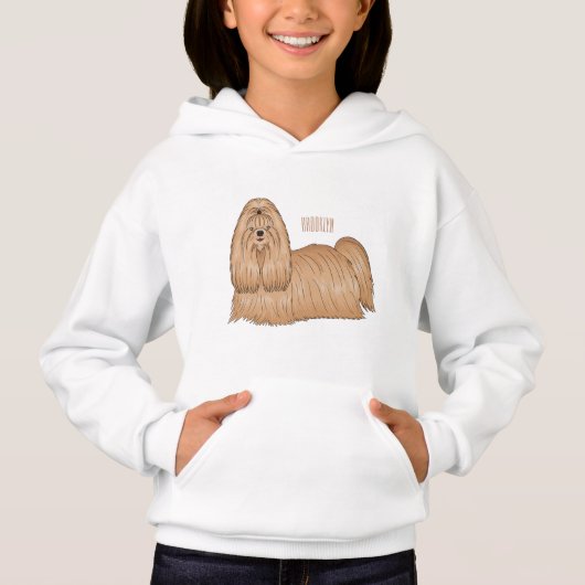 Chih tzu long cheveux dessin de chien (Devant)
