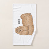 Chih tzu long cheveux dessin de chien (Serviette à main)