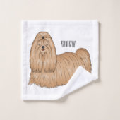 Chih tzu long cheveux dessin de chien (Gant de toilette)
