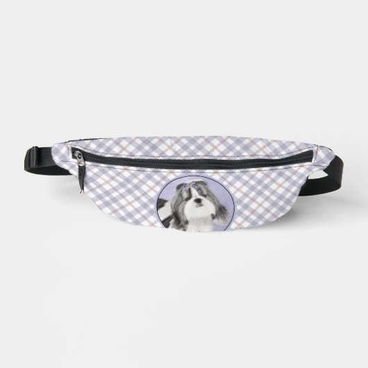 Chih Tzu Peinture Noir & Blanc Original Chien Art (Recto)