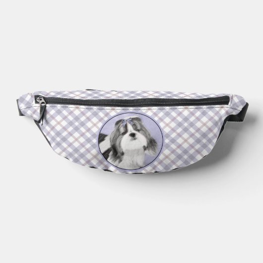 Chih Tzu Peinture Noir & Blanc Original Chien Art (Poser)