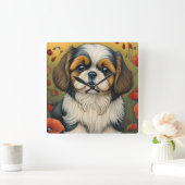 Chihtzu chiot mignon idée cadeau horloge (Maison)