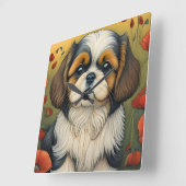 Chihtzu chiot mignon idée cadeau horloge (Angle)