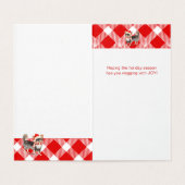 Chihuahu Kerstmis Dog Red en White Pset Holiday Kaart (Binnenkant ongevouwen)