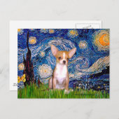 Chihuahua 1 - Sterrennacht Briefkaart (Voorkant / Achterkant)