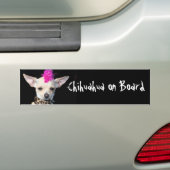 Chihuahua à bord du pare-chocs autocollant (En voiture)