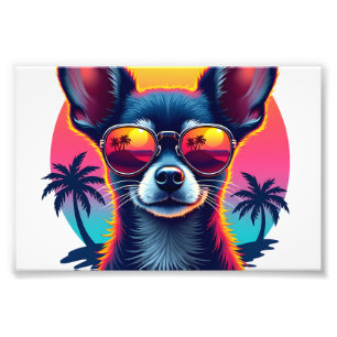 Chihuahua Abstract Schilderij Kleur Cute Dog Cop Foto Afdruk