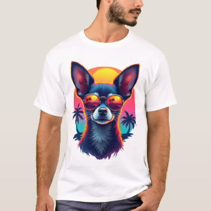 Chihuahua  Abstract Schilderij  Kleur  Cute Hond K T-shirt