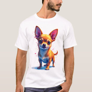 Chihuahua  Abstract Schilderij  Kleur  Cute Hond K T-shirt