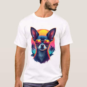 Chihuahua Abstract Schilderij Kleur Cute Hond K T-shirt