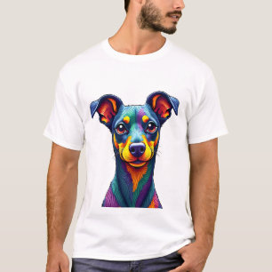 Chihuahua Abstract Schilderij Kleur Cute Hond ( T-shirt