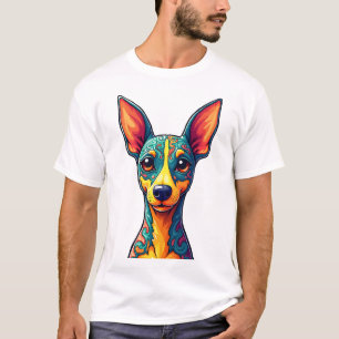 Chihuahua Abstract Schilderij Kleur Cute Hond ( T-shirt