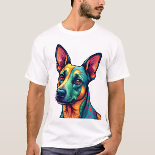 Chihuahua Abstract Schilderij Kleur Cute Hond ( T-shirt