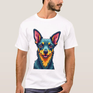 Chihuahua Abstract Schilderij Kleur Cute Hond ( T-shirt