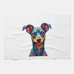 Chihuahua  Abstract Schilderij  Kleur  Cute Hond ( Theedoek