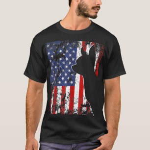 Chihuahua American Flag Dog USA Patriotic Mannen W T-shirt